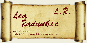 Lea Radunkić vizit kartica
